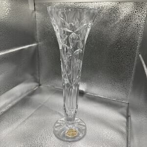 Genuine Lead Crystal Bud Vase 9” Made In Western Germany